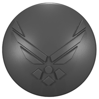 Thumbnail for 2002 - 2023 Wrangler Tailgate Lock Caps (HD) NOT FOR GLADIATOR Airforce Emblem