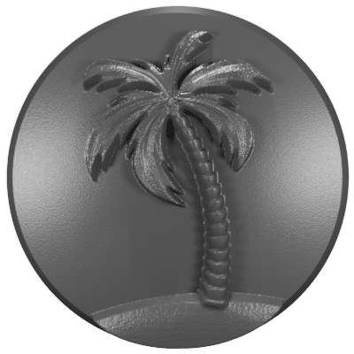 2018 - 2023 Jeep Wrangler & Gladiator Wiper Caps (HD) Palm Tree
