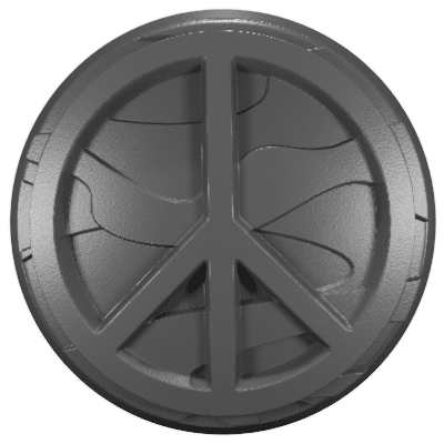 2018 - 2023 Jeep Wrangler & Gladiator Wiper Caps (HD) Peace Sign