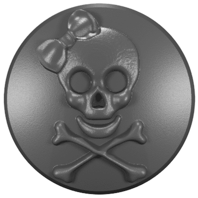 2018 - 2023 Jeep Wrangler & Gladiator Wiper Caps (HD) Skull with Bow