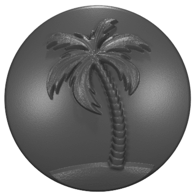 2007 - 2018 JK Wrangler Key Lock Caps (HD) Palm Tree 