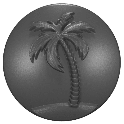 2020 - 2023 JT Gladiator Key Lock Caps (HD) Palm Tree 