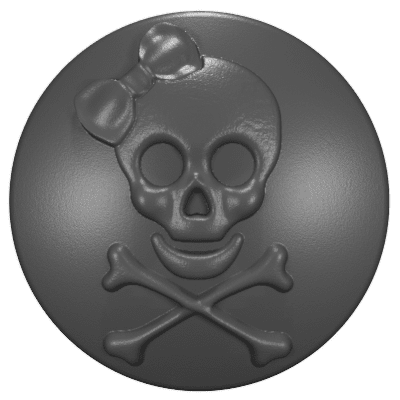 2007 - 2018 JK Wrangler Key Lock Caps (HD) Skull with Bow 