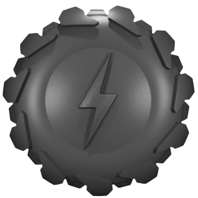 2020 - 2023 JT Gladiator Key Lock Caps (HD) Lightning Bolt in Tire 