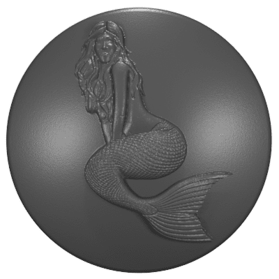 2002 - 2006 TJ Wrangler Key Lock Caps (HD) Mermaid 