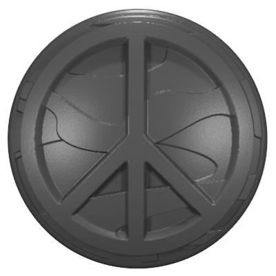 2007 - 2018 JK Wrangler Key Lock Caps (HD) Peace Sign 
