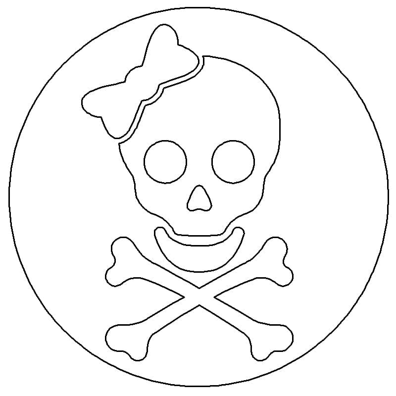 Passenger Side Badge Skull with Bow 