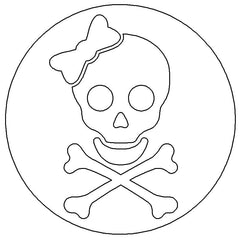 Tailgate Lock Cap (97-01) Skull with Bow 
