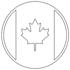 1997 - 2001 TJ Wrangler Key Lock Caps (SD) Canadian Flag 