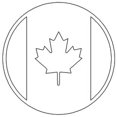 02' - 23' Wrangler Tailgate Lock Cap (SD) NOT FOR GLADIATOR Canadian Flag 