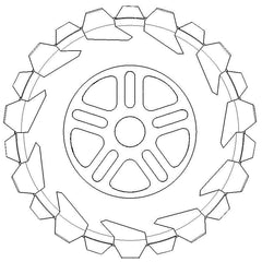 2018 - 2023 Jeep Wrangler & Gladiator Wiper Caps (SD) Tire 