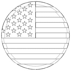Tailgate Lock Cap (97-01) American Flag 