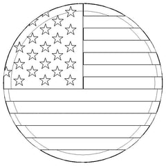 Custom Jeep Badges (SD) American Flag 