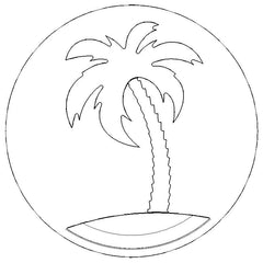 02' - 23' Wrangler Tailgate Lock Cap (SD) NOT FOR GLADIATOR Palm Tree 