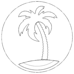 1997 - 2001 TJ Wrangler Key Lock Caps (SD) Palm Tree 