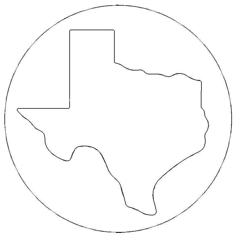 Passenger Side Badge Texas Embossed 
