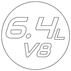 Custom Jeep Badges (SD) 6.4L V8 