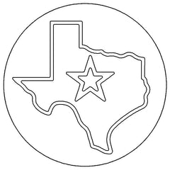 Custom Jeep Badges (SD) Texas Border + Lone Star 
