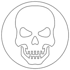 1997 - 2001 Jeep Wrangler Tailgate Lock Cap (SD) Skull 