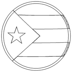 02' - 23' Wrangler Tailgate Lock Cap (SD) NOT FOR GLADIATOR Puerto Rican Flag 