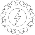 Lightning Bolt in Tire