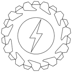 Standard Definition Key Lock Caps (XJ, 2002-2006 TJ, JK) Lightning Bolt in Tire 