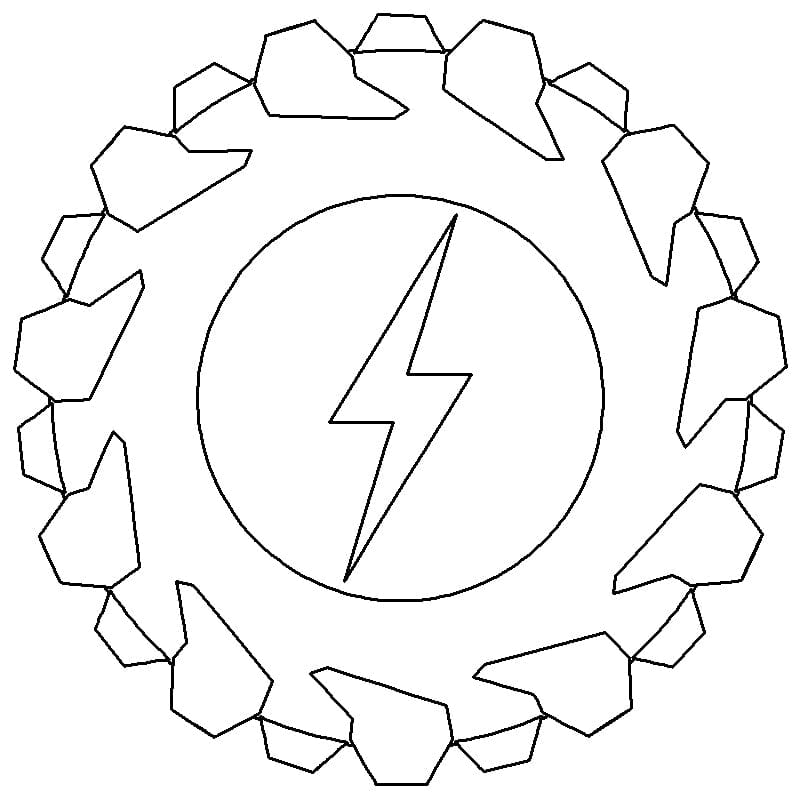 Passenger Side Badge Lightning Bolt in Tire 