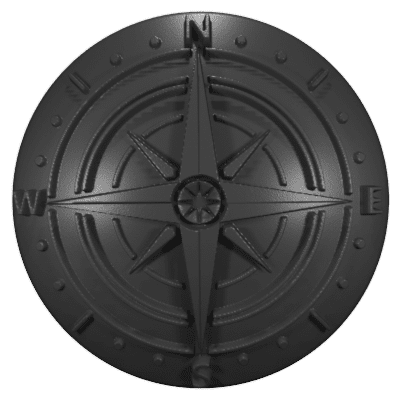 Custom Jeep Badges (HD) Nautical Compass 