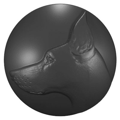 Custom Jeep Badges - Passenger Side (HD) Doberman Head 