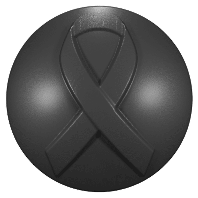 Custom Jeep Badges - Passenger Side (HD) Breast Cancer Ribbon 