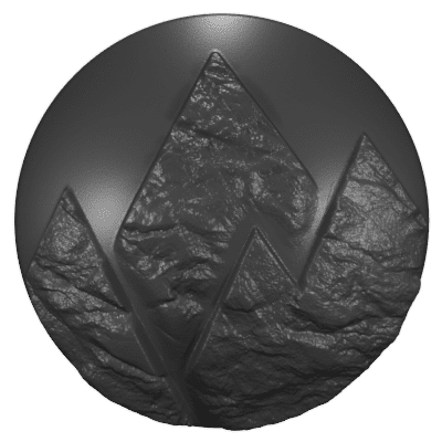 Custom Jeep Badges - Passenger Side (HD) Mountains 