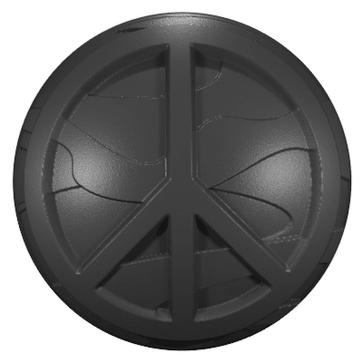 Custom Jeep Badges - Passenger Side (HD) Peace Symbol 