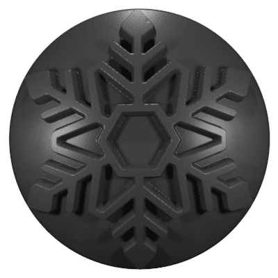 Custom Jeep Badges - Passenger Side (HD) Snowflake 