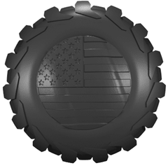 Copy of Custom Jeep Badges (HD) High Definition 23 Gladiator American Flag in Tire