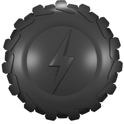 Custom Jeep Badges (HD) Lightning Bolt in Tire 