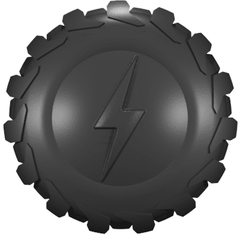 Custom Jeep Badges - Passenger Side (HD) Lightning Bolt in Tire 