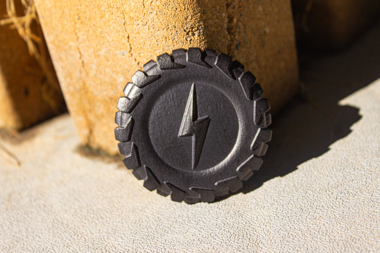 Lightning Bolt in Tire | Key Lock Cap